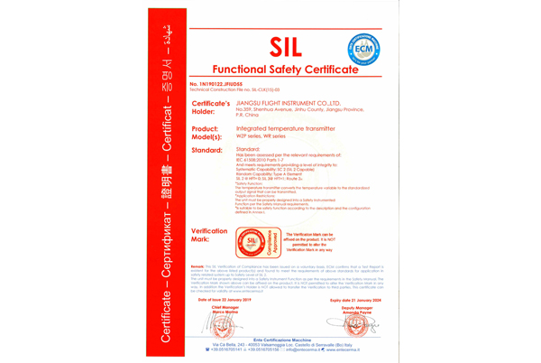 SIL-Integrated temperature transmitter